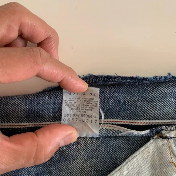 Levis Vintage 1976 Big E 501 Selvedge Buffalo Jeans - Picture 9 of 16